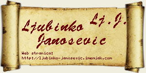 Ljubinko Janošević vizit kartica